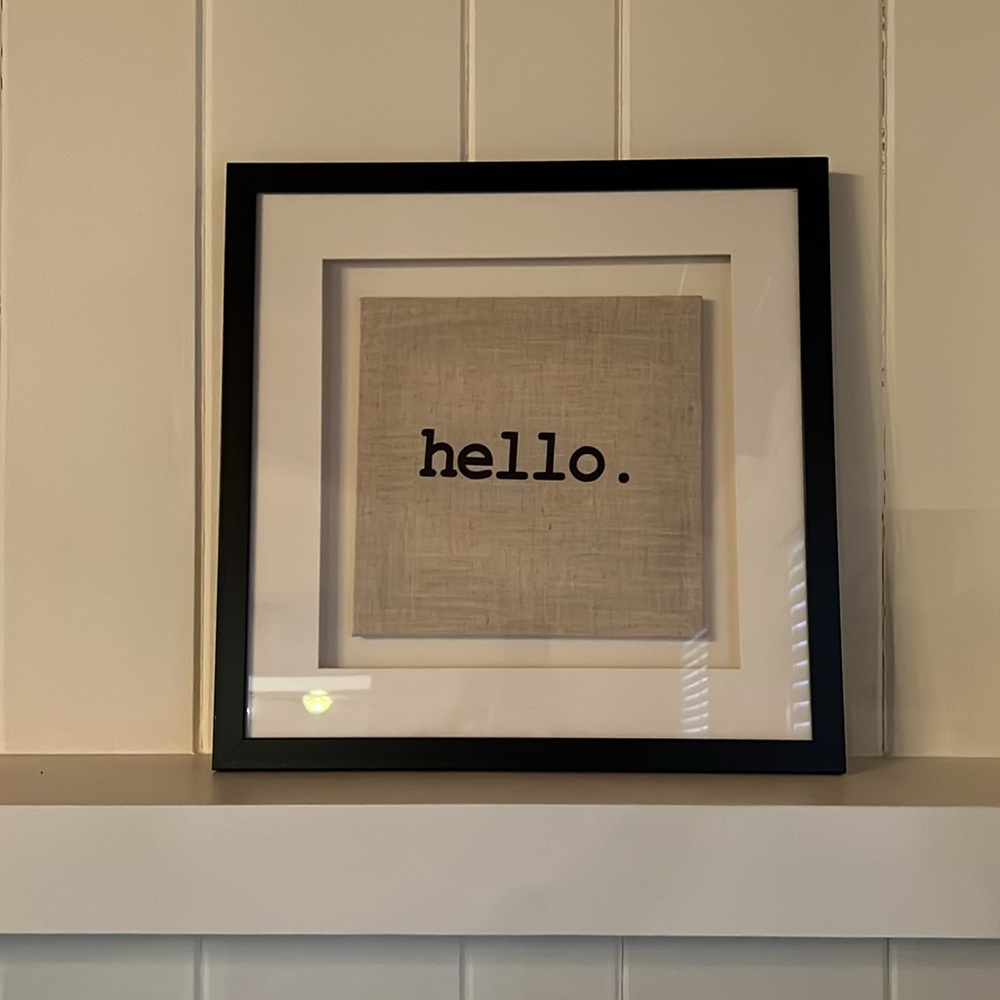 “Hello” Framed Picture